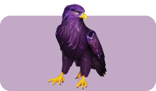 QuizBroz's purple eagle logo representation